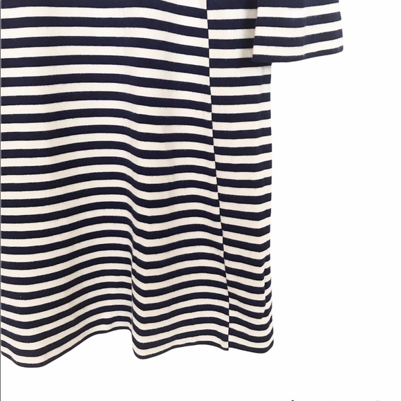 J.Crew Blue White Striped Ponte T-Shirt Dress XS - Picture 6 of 7